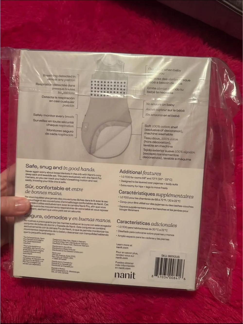 Nanit Breathing Wear Sleeping Bag - 3-6 Mo.